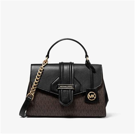 michael kors bleecker small|Bleecker Small Logo and Leather Satchel – Michael .